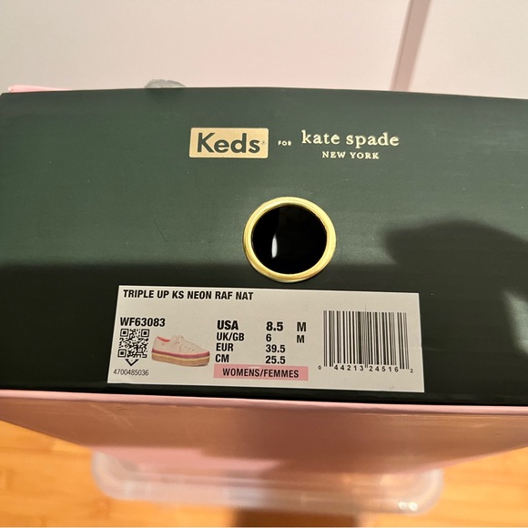BNIB Kate Spade x Keds espadrille canvas platform sneakers 8.5 - Picture 10 of 10